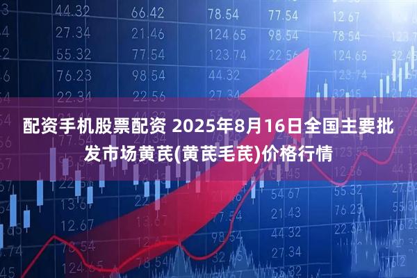 配资手机股票配资 2025年8月16日全国主要批发市场黄芪(黄芪毛芪)价格行情
